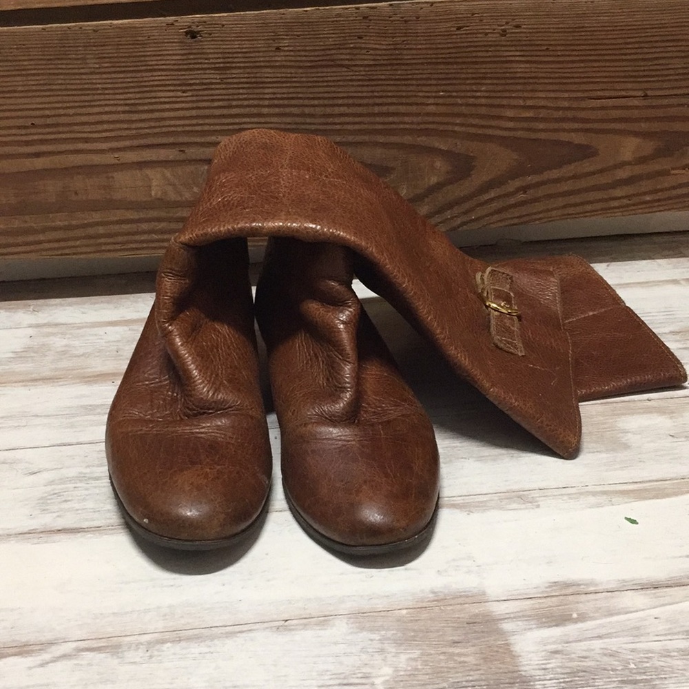 Steve Madden Intyce Cognac Leather Boots